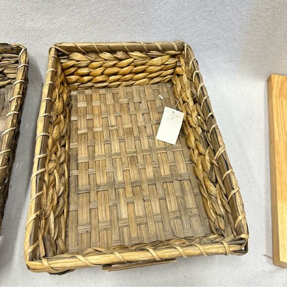 Set of 3 Farmhouse Chic seagrass woven baskets w/ chalkboard labels Hobby Lobby - Picture 4 of 13
